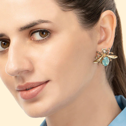Firefly Stud Earrings - Aqua