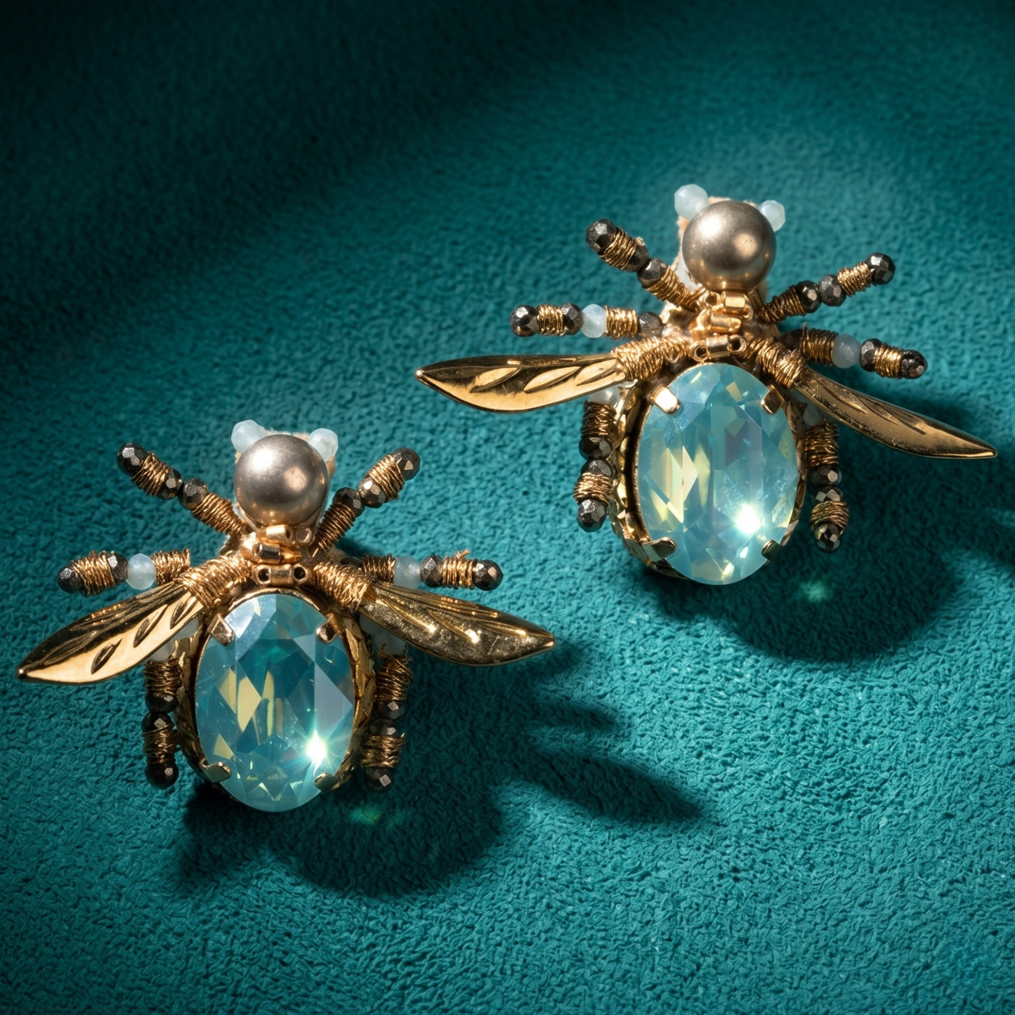 Firefly Stud Earrings - Aqua