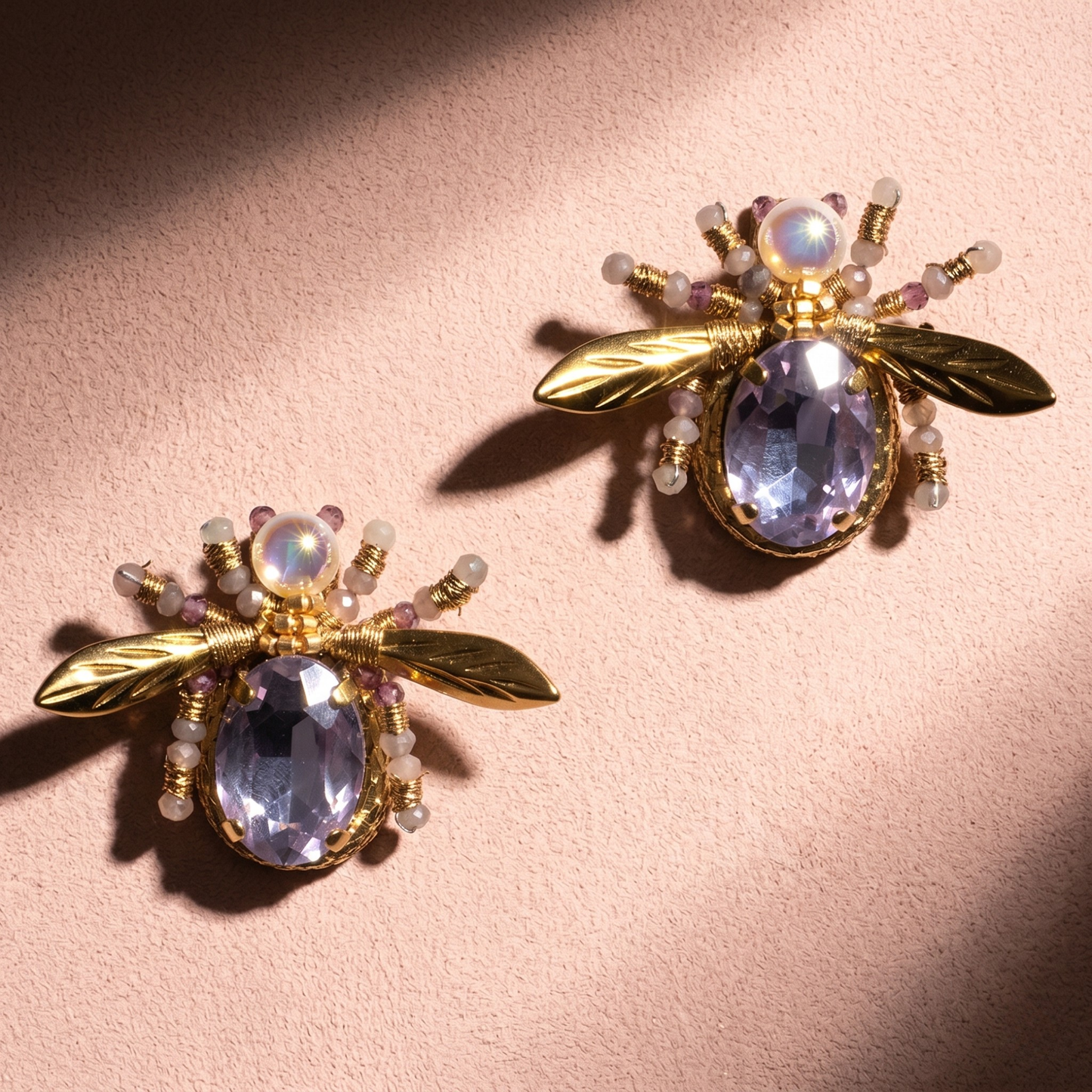 Firefly Stud Earrings - Lavender