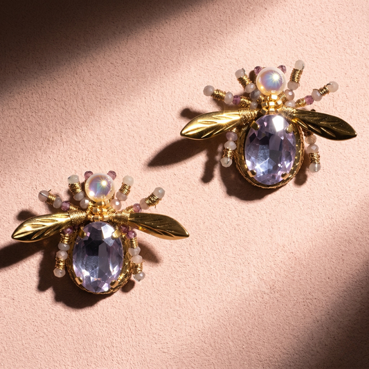 Firefly Stud Earrings - Lavender