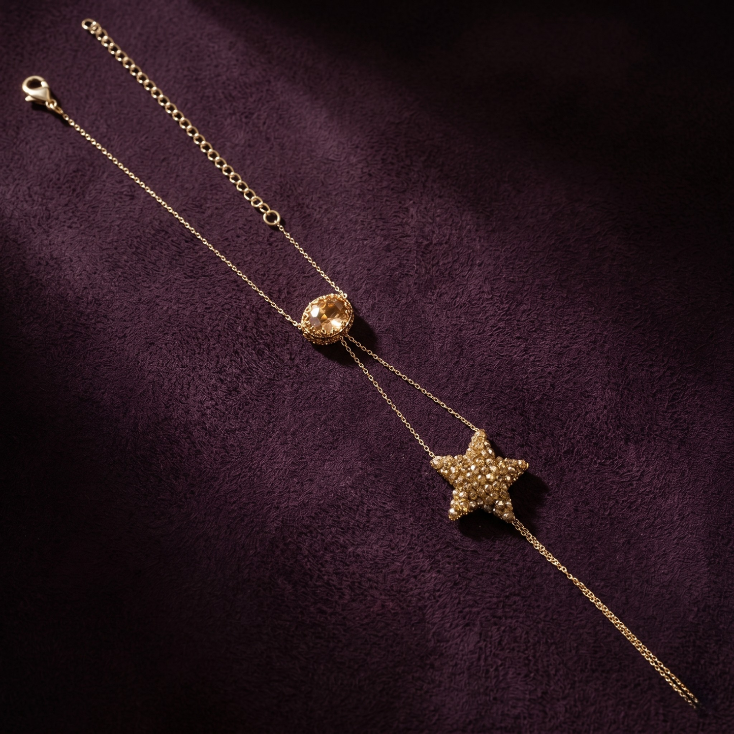 Loris Star Hand Chain Bracelet - Gold