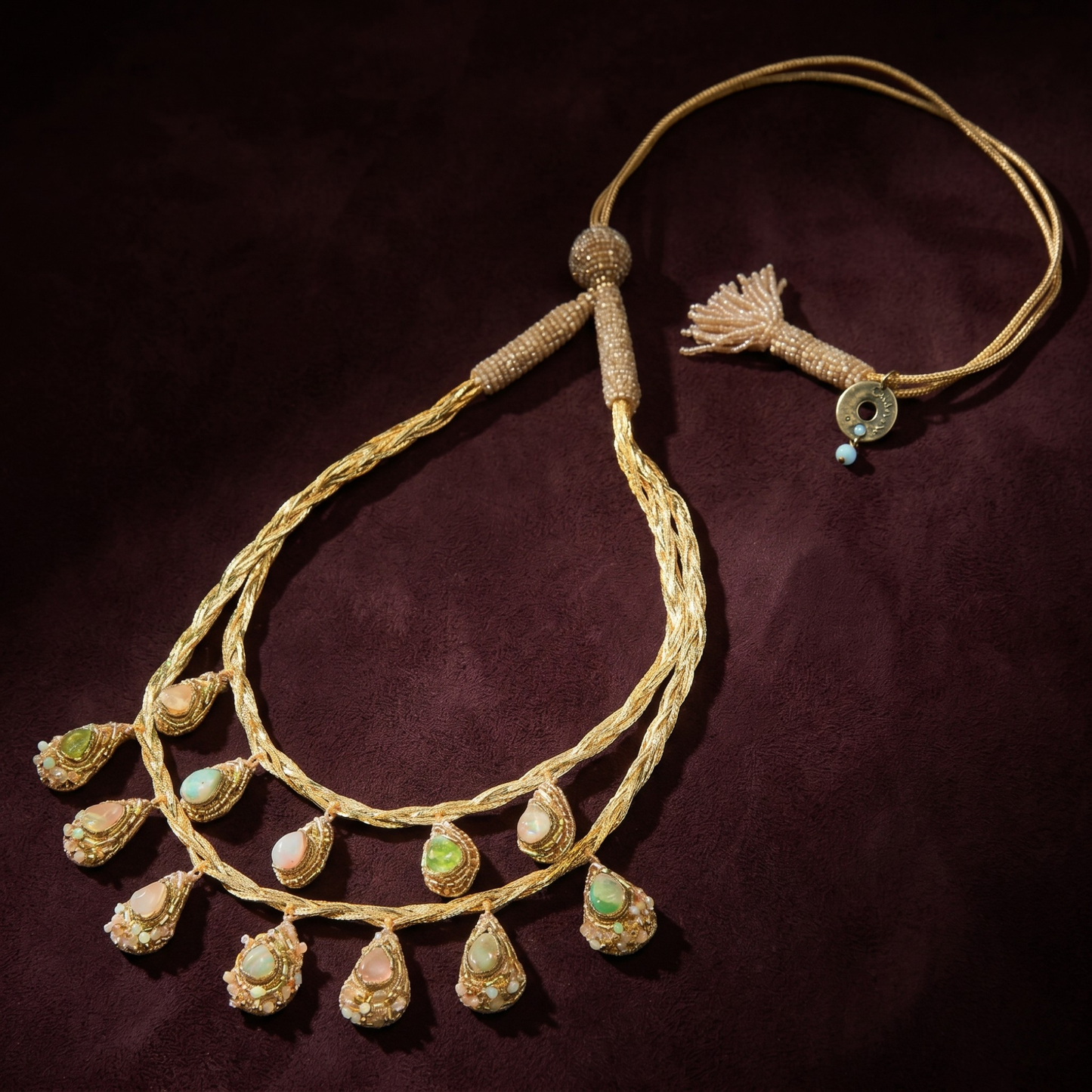 Rema Layered Teardrop Necklace - Pastel Multi