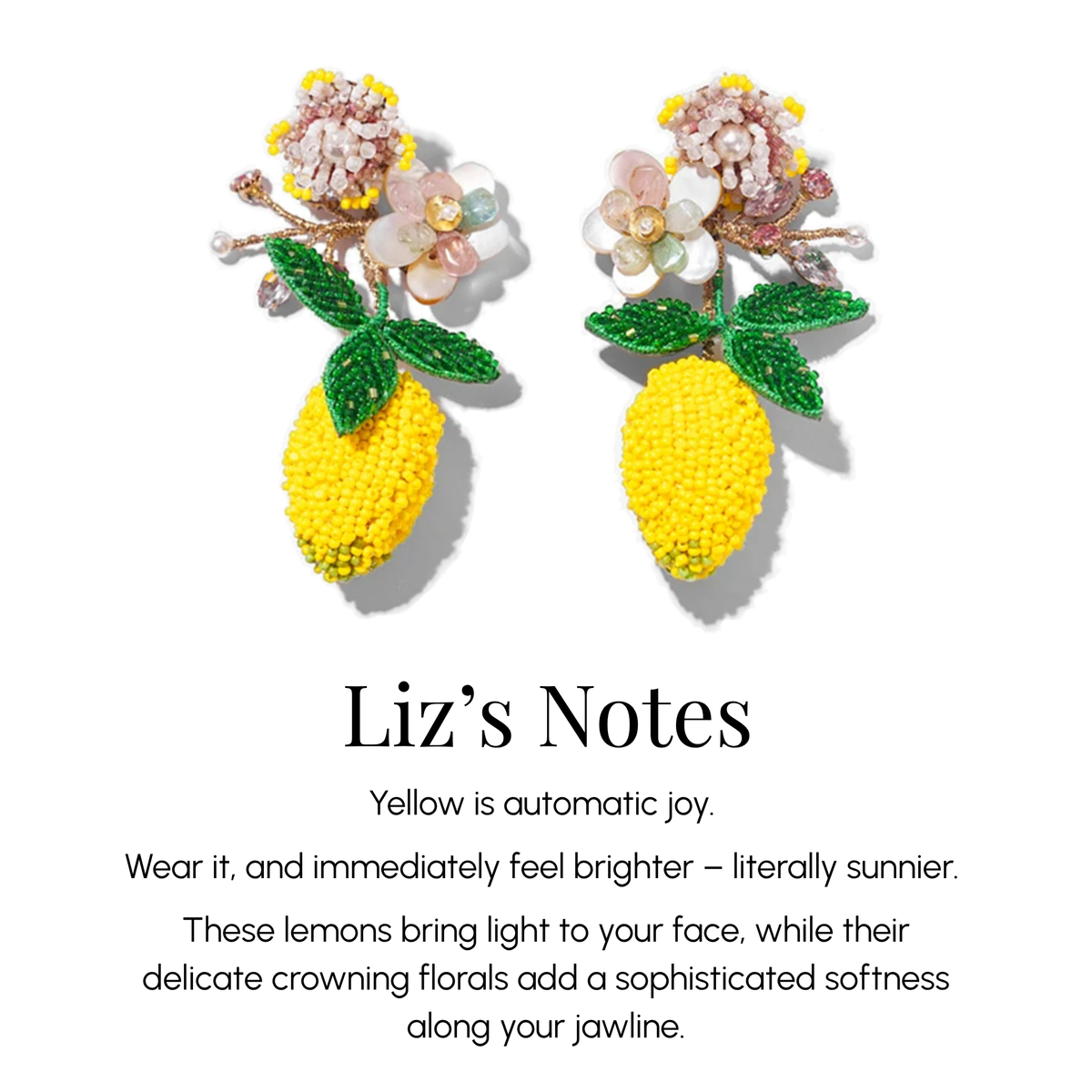 Lemon Dangle Earrings