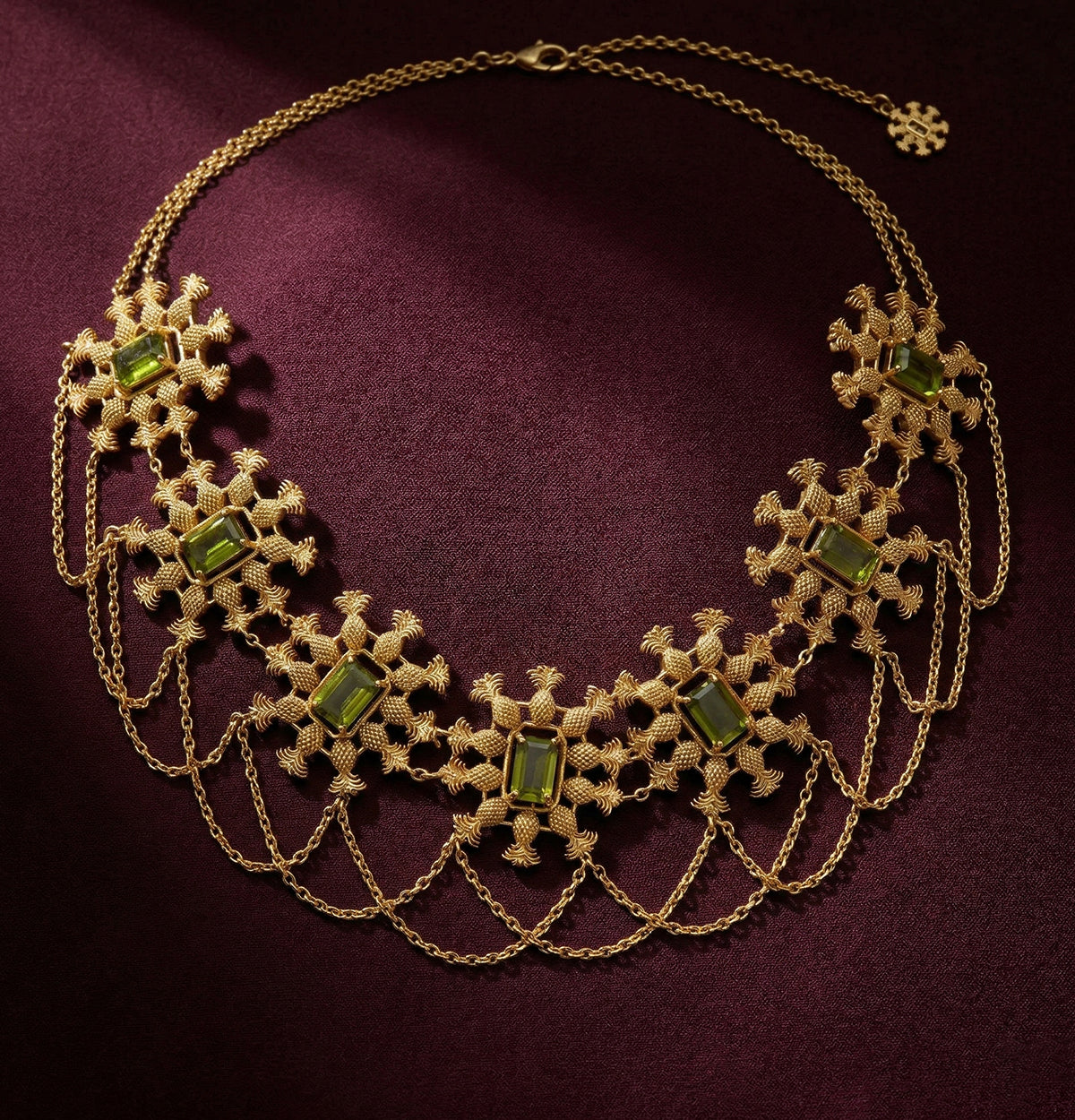 Pina Necklace - Green Topaz & Gold