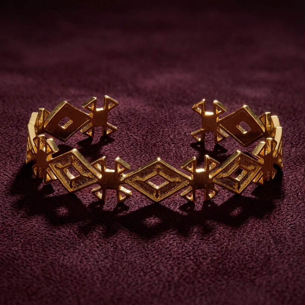Safa Gold Cuff Bracelet
