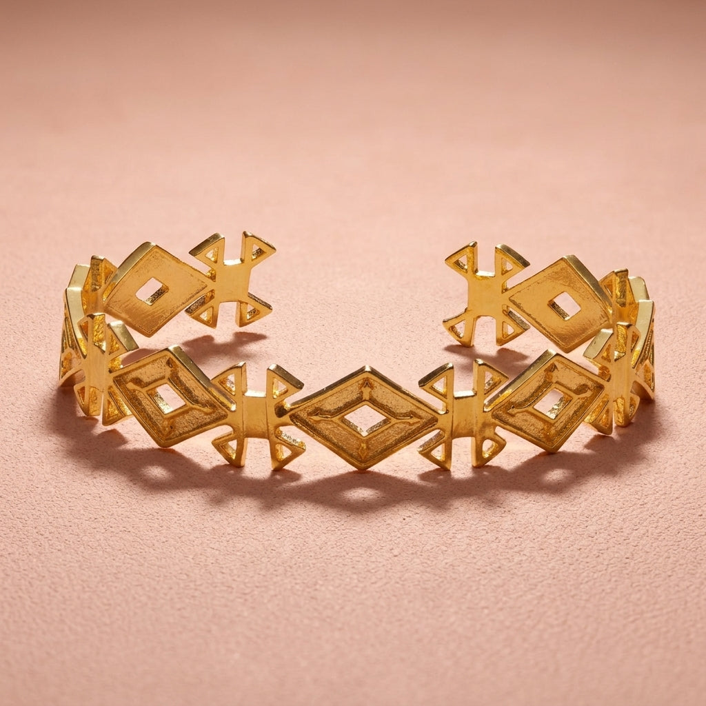 Safa Gold Cuff Bracelet