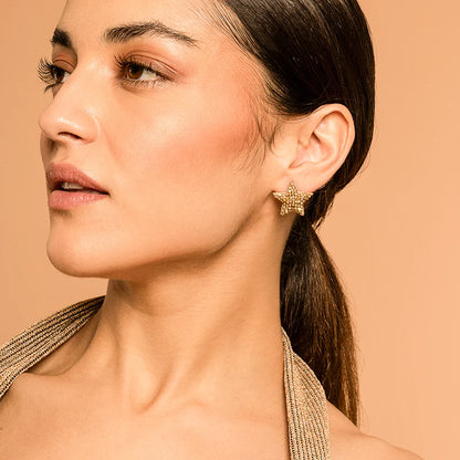 Loris Star Stud Earrings - Gold