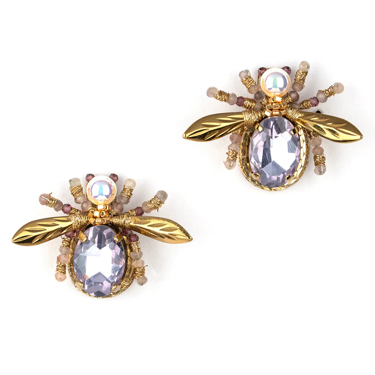 Firefly Stud Earrings - Lavender