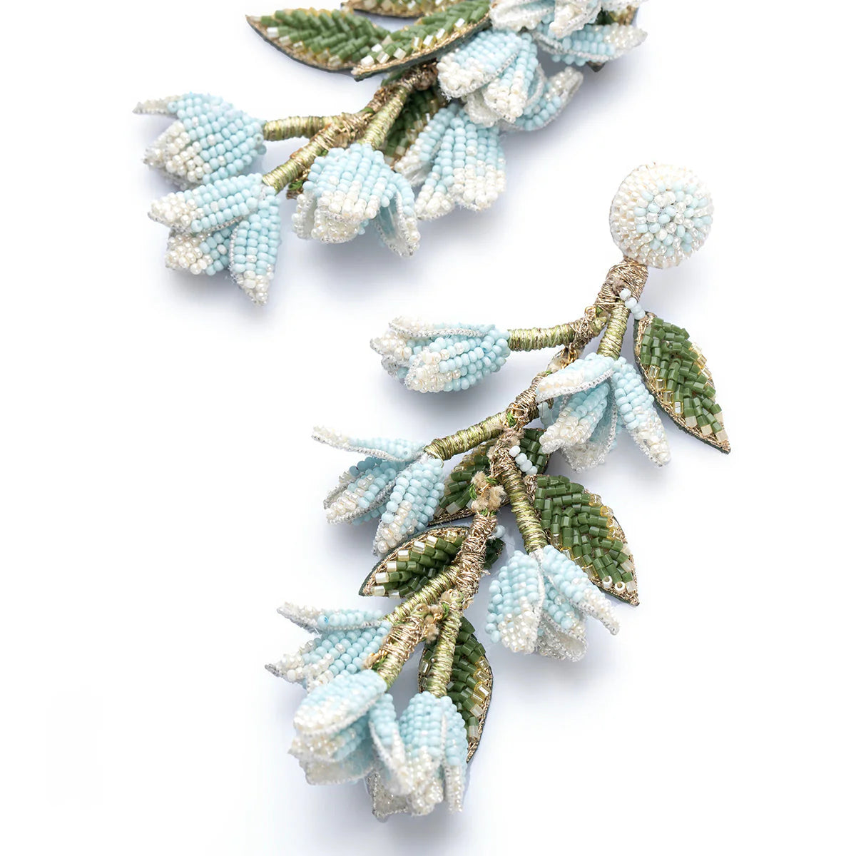 Madelief Bud Cascade Earrings - Baby Blue