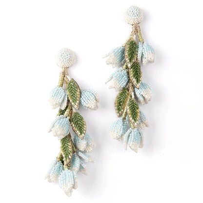 Madelief Bud Cascade Earrings - Baby Blue
