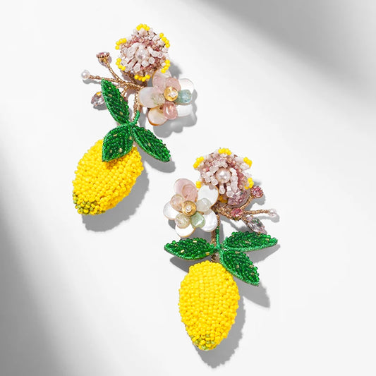 Lemon Dangle Earrings