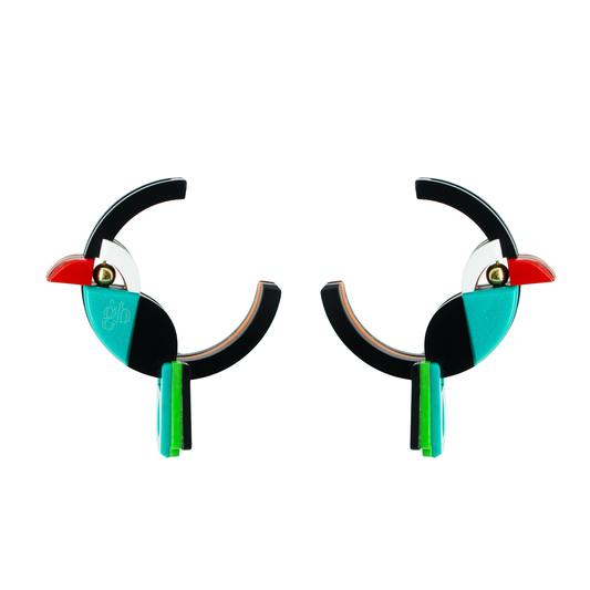 Toucan Hoop Earrings
