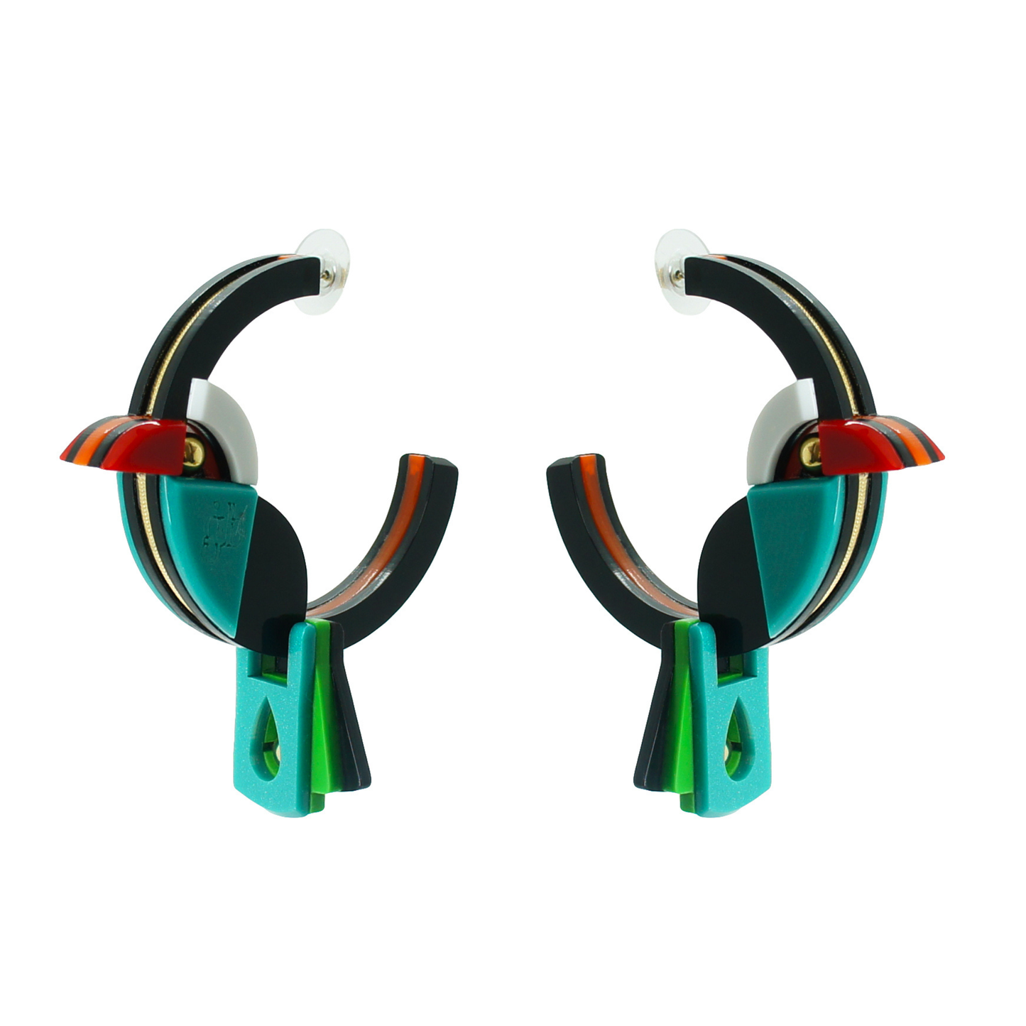 Toucan Hoop Earrings