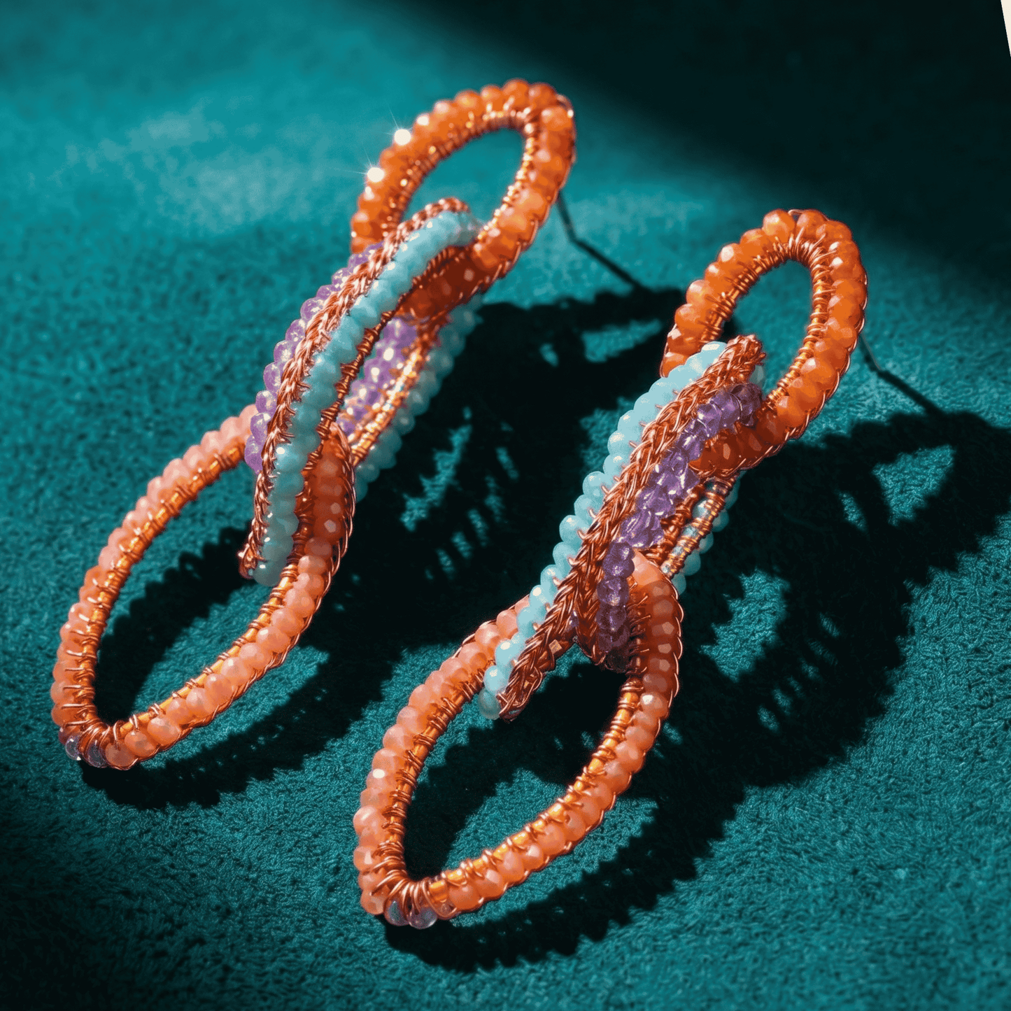 Demi Cascade Beaded Link Drop Earrings