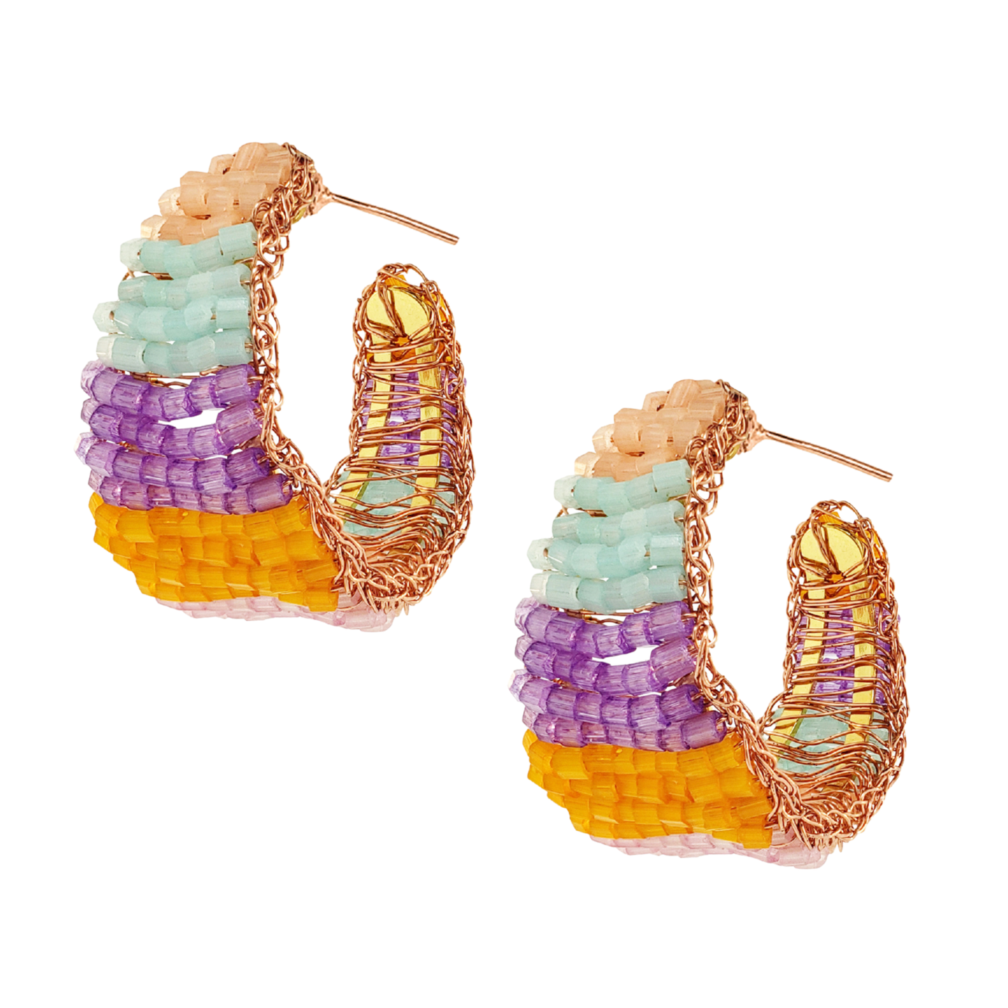 Nyx Beaded Hoop Earrings