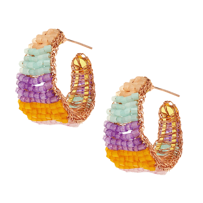 Nyx Beaded Hoop Earrings
