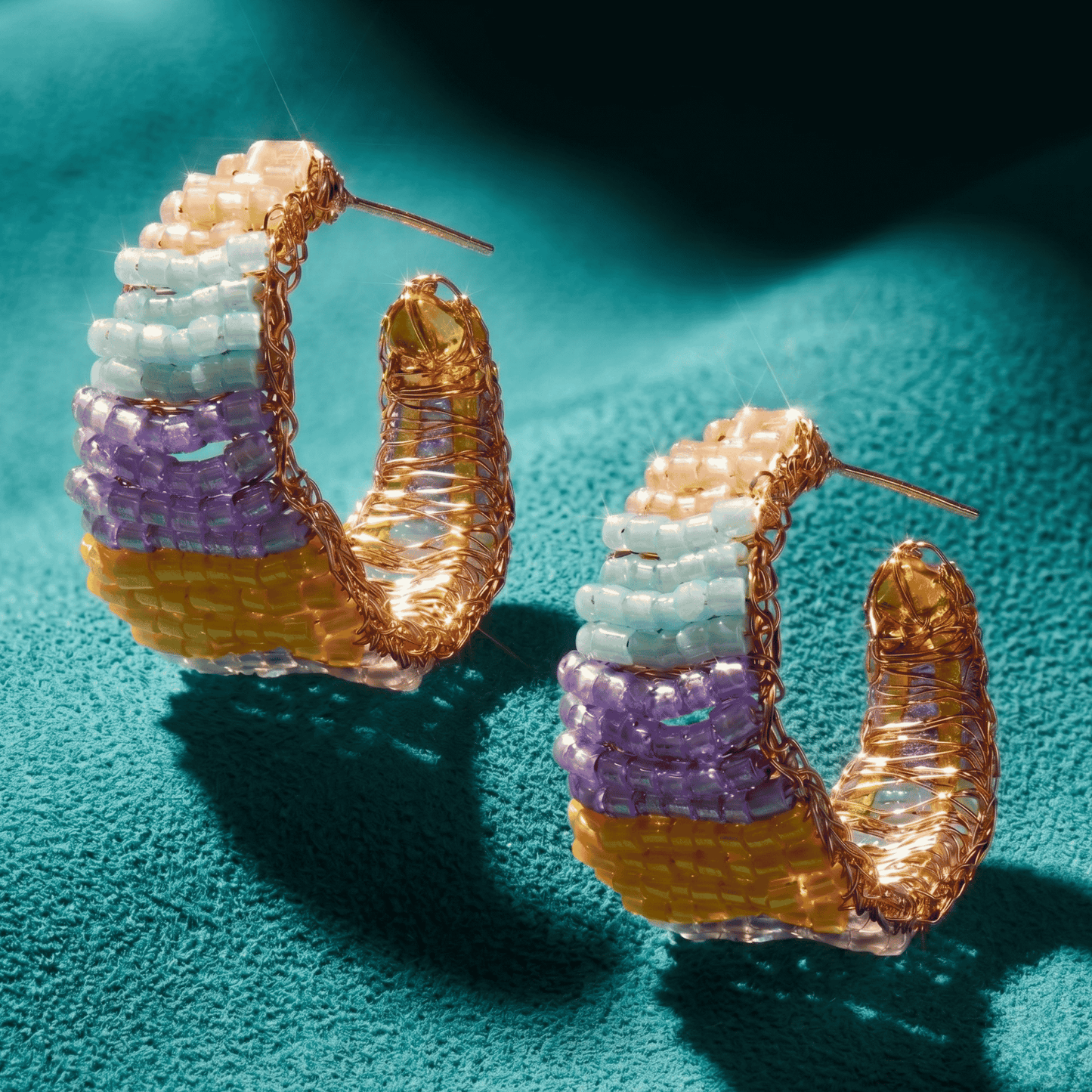 Nyx Beaded Hoop Earrings