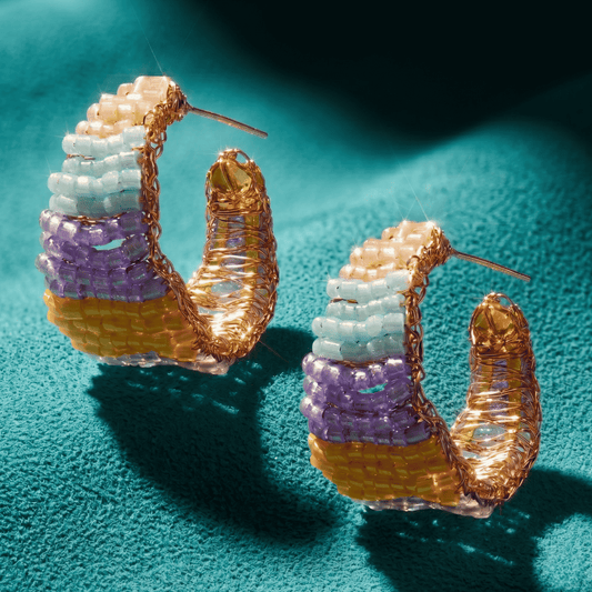 Nyx Beaded Hoop Earrings