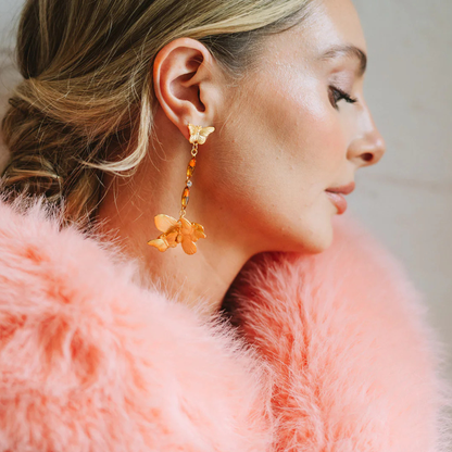 Oscar Gold Butterfly Dangle Earrings