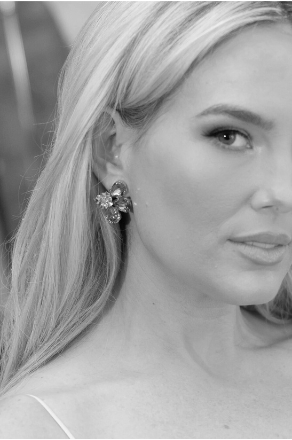 Marigold Crystal Floral Stud Earrings - Bubblegum