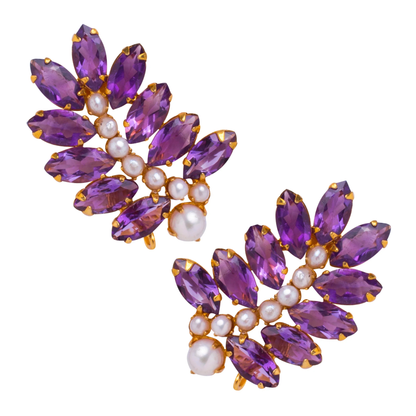 Zoey Climber Earrings - Purple