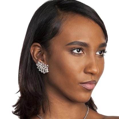 Zoey Climber Earrings - Silver