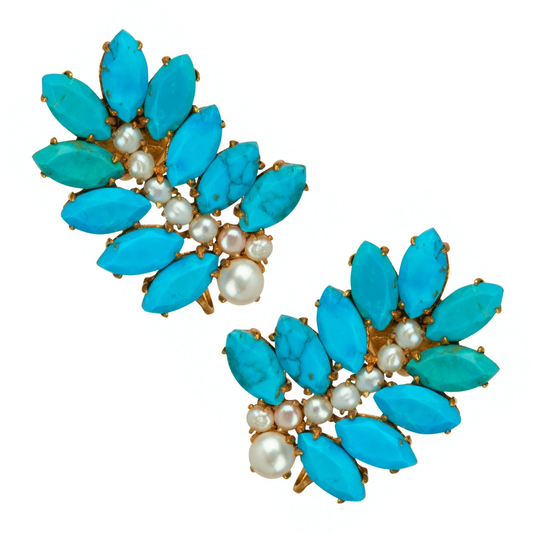 Zoey Climber Earrings - Turquoise