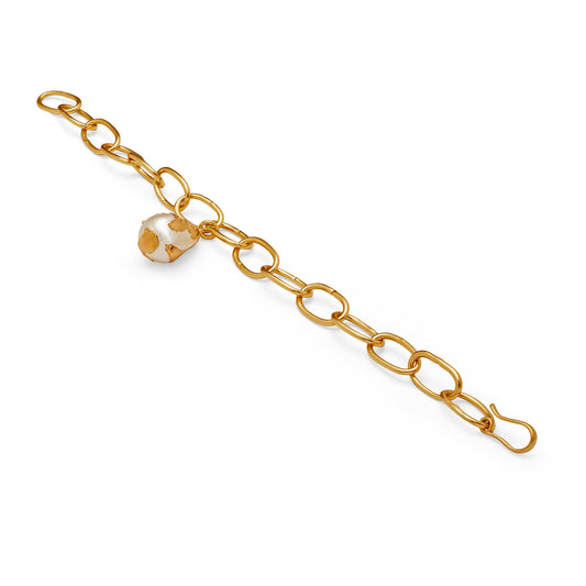 Ona Baroque Pearl & Gold Link Bracelet