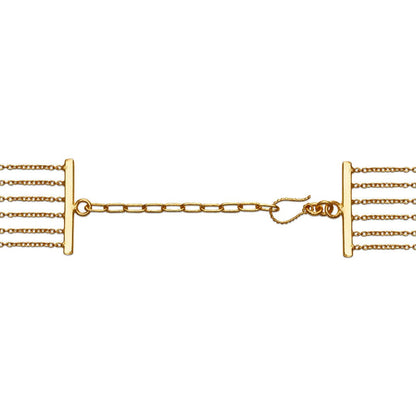 Aire Gold & Pearl Layered Chain Necklace. 4 of 5.