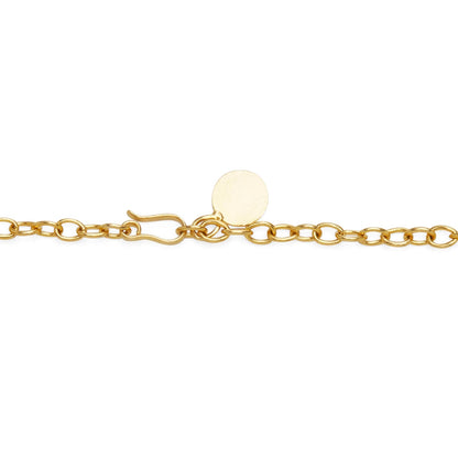 Hamsa Charm Collar Necklace - Gold & Mother of Pearl Resin